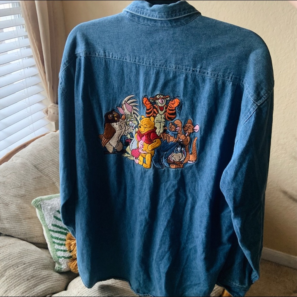 Vintage Winnie the Pooh Denim Button Down Shirt
